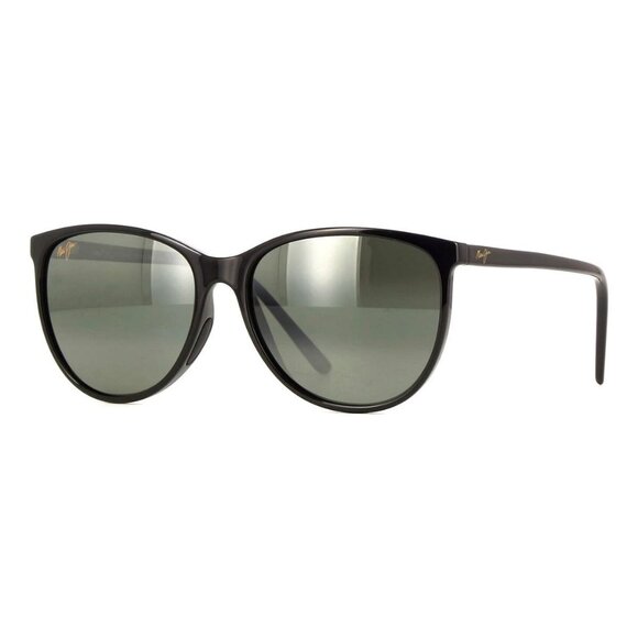 New MAUI JIM Ocean Black Polarised Round 723 02A Sunglasses Women - Picture 1 of 4